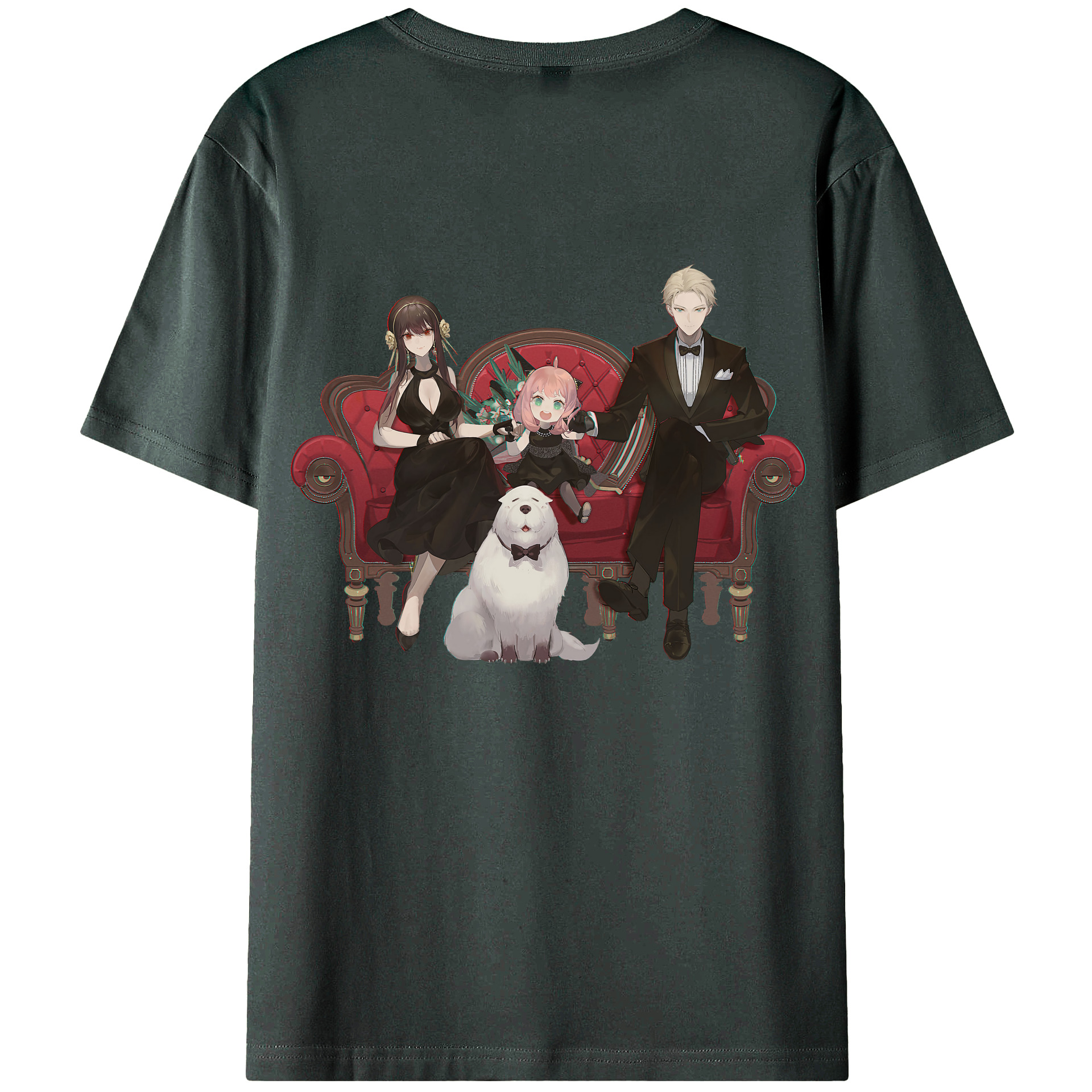 （画像用） SPY×FAMILY间谍家家酒 綿100％ メンズ半袖Tシャツ（バックプリント） 通気性